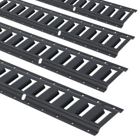 VEVOR E Track Tie Down Rail Kit, 2' Steel Rails, 4 Pack, Secure Cargo & Heavy Loads Up to 2000 lbs, Heavy Duty Etrack Rails with Screws for Garag