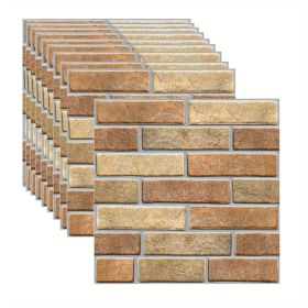 20/40 Pcs 3D Stereo Wall Stickers Self-adhesive Wallpaper Brick Pattern Creative 3D Peel And Stick Heatproof Vinyl